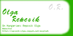 olga repcsik business card